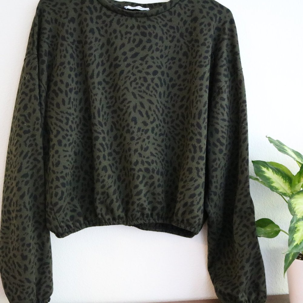 Cropped Cheetah Sweater from Zara